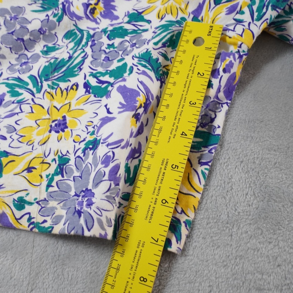 Vintage Laura Ashley Floral Romper Jumpsuit Womens S Cotton Colorful 90s Cottage - Picture 13 of 16